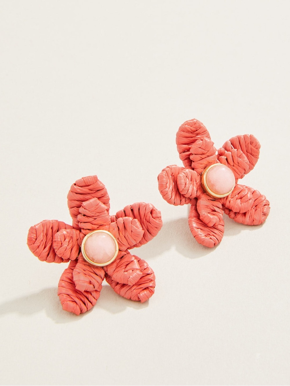 Spartina 449 ‘Sweet Straw Flower’ Earrings, Red; NWT
